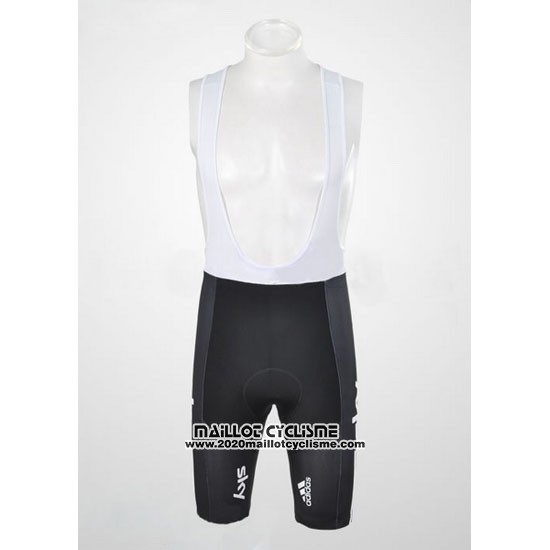 2011 Maillot Ciclismo Sky Lider Blanc et Azur Manches Courtes et Cuissard